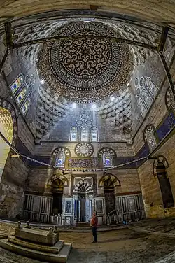 Interior of a mausoleum in the Khanqah-Mosque of Faraj ibn Barquq (built between 1400 and 1411)