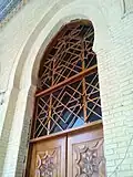 Ornate wooden door