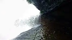 Inside cave view of Dhuppani Waterfall