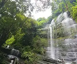 Muppochora Waterfall and its adjacent stream