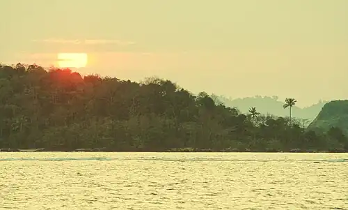 Mountain off shore in Ao Yai subdistrict
