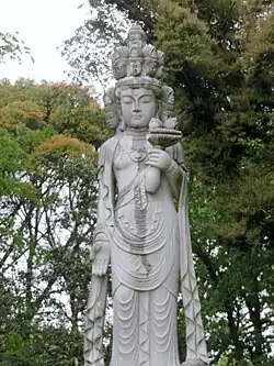 Statue of Jūichimen Kannon at Enpuku-ji in Kasugai, Aichi, Japan.