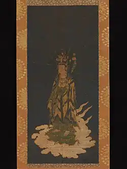 14th century Japanese painting of the raigō of Jūichimen Kannon. Held at the Metropolitan Museum of Art in New York City, USA.