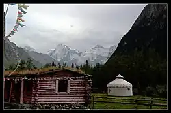 Xiata Hot Springs, a settlement on the north slope that has been developed into a tourist destination