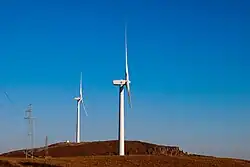 Image 16Onshore horizontal-axis wind turbines in Zhangjiakou, Hebei, China (from Wind turbine)