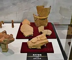 Excavated haniwa Displayed at Maebashi City Soja Historical Museum.