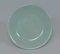 Ru ware celadon dish with pale blue glaze, Northern Song dynasty. National Palace Museum.