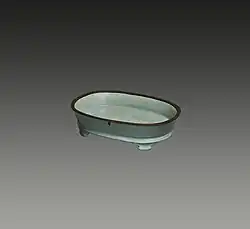Ru ware celadon narcissus basin, Northern Song dynasty, one of only a few extant examples. Museum of Oriental Ceramics, Osaka.