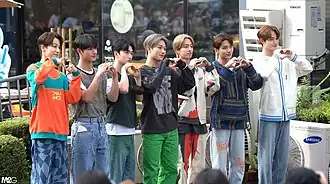 ATBO in August 2022 L–R: Hyunjun, Seunghwan, Yeonkyu, Junseok, Rakwon, Junmin, and Won Bin