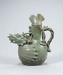 Pitcher with the head of a dragon and the body of a fish, 12th century (National Treasure No. 61)[24]