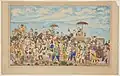 'Royal Procession of Maharaja Sher Singh and His Sons', by Bishan Singh, ca.1870