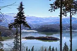 Snowy face of Alborz Dam
