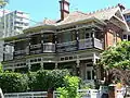 Elvo, Woollahra (c. 1900). A Queen Anne style house with strong Federation Filigree elements.