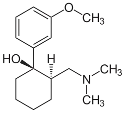 Chemical structure of Tramadol.
