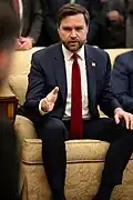 Vice President Vance conversing with President Zelenskyy