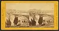 First Girard Avenue Bridge (foreground), circa 1867-72.