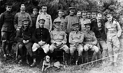 Officers of 3rd Battalion, The Royal Fusiliers (City of London Regiment), at Battalion Training at Tucker's Town, Bermuda, 1905. Bermuda's climate means heavier temperate uniforms are worn by armed forces and police personnel for much of the year.