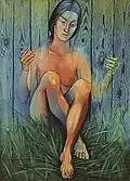 "Chwile później" acrylic, canvas 73x100 (2001)