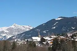 February 2005 view of Les Contamines-Montjoie