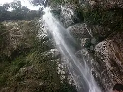 A full view of Namaste waterfall