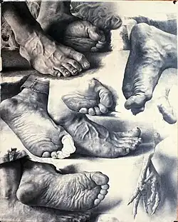 Legs, pencil drawing 42x29 cm, 1997