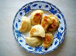 Pierogi ruskie, Ruthenian dumplings of Kresy,[361] a national dish of Poland.