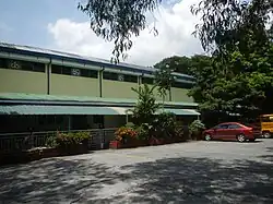 HTA Gymnasium, seen in 2016, was unused and demolished in 2025 for way for the 10 Story Proposed Building