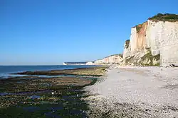 The upstream cliffs