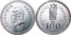 100 Francs of New Hebrides, 1966