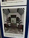 Church of St Andrew, Holcombe, exhibition about the filming of 2015–2019 Poldark tv series showing the remodelled chancel.