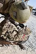 Gasoline disc cutter used by the USMC in tactical recovery exercises. Segmented disc.