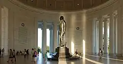 Jefferson Memorial statue by Rudulph Evans, 1947