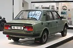 Facelifted Škoda 125 L, rear view
