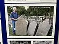 Church of St Andrew, Holcombe, exhibition about the filming of 2015–2019 Poldark tv series showing the false Poldark family gravestones.