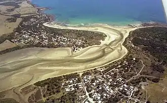 Aerial photo of Bellingham (right) and Weymouth (left)