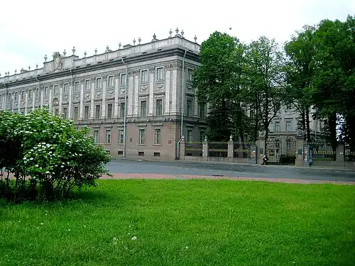 House 5A on Stepan Khalturin Street — Marble Palace. The State Academy of the History of Material Culture was located here from 1919 to 1936.