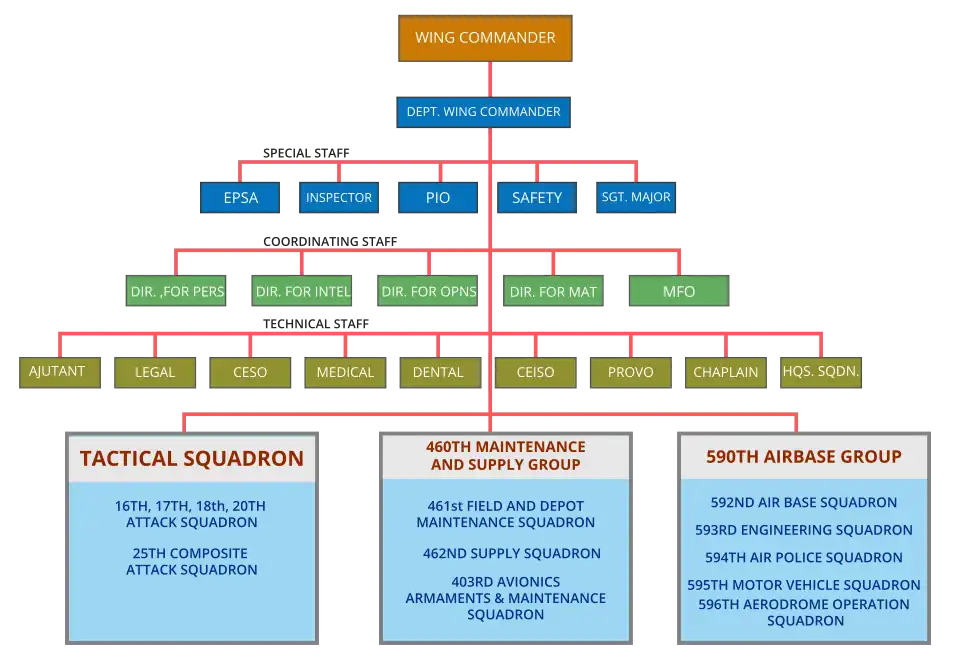 15th Strike Wing – Organisation Structure