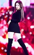 Red Velvet's Irene performing "Peek-a-Boo"