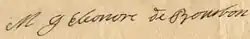 Marie Anne Éléonore's signature