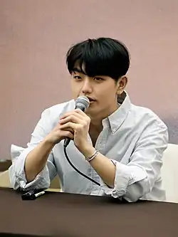 Kim during an autograph event at the COEX Convention & Exhibition Center, December 2018
