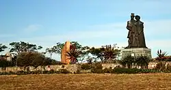 Statue of a Settler family at the 1820 Settlers National Monument