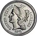 Cupronickel 3 Cents