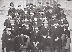 1882 - Seated right of center with the Cornell faculty