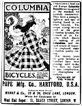 1897 advertisement for Columbia Bicycles