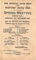 1902 AJC Randwick Plate showing raceday officials