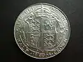 The reverse of the 1905, Edward VII, half crown