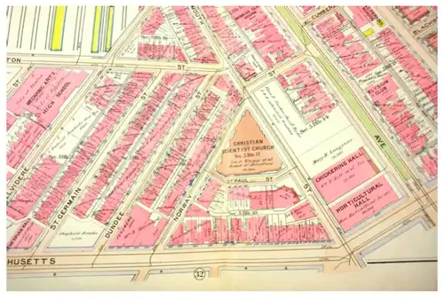 1908, map of surrounding area