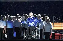 Jeff St John performing at the opening ceremony of the 2000 Sydney Paralympic Games