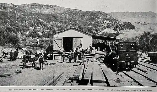 1910 Otoko temporary station and F Class loco