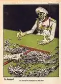 Va banque!, poster from Lustige Blätter, 1915